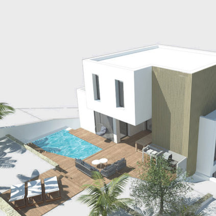 Conception Architecturale dessin villa marseille Conception architecturale : dessin 3D d'une villa à Marseille